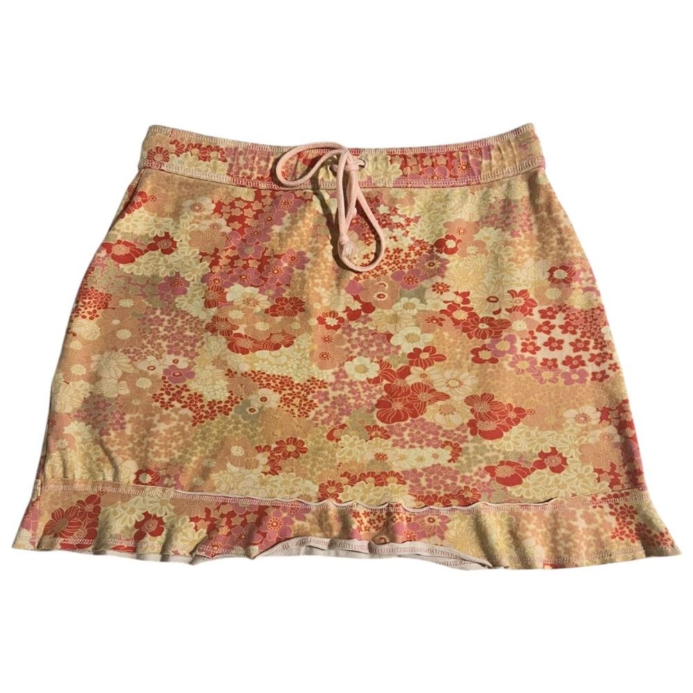 Vintage Y2K Floral Print Express Mini Skirt